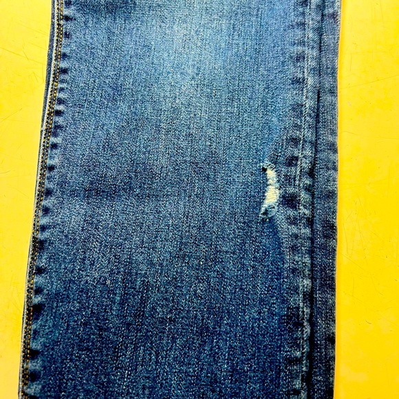 Spanx Distressed Skinny Jeans Raw Hem 28 W 27”Inseam - Picture 4 of 7